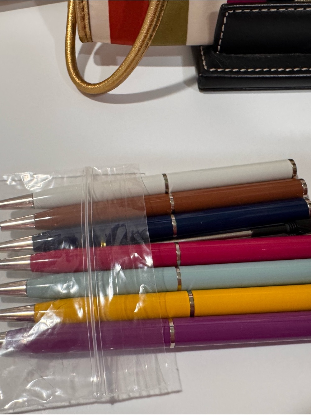 Coach Julia Legacy Stripe wallet Wristlet with Coach Legacy pen set - Picture 4 of 12